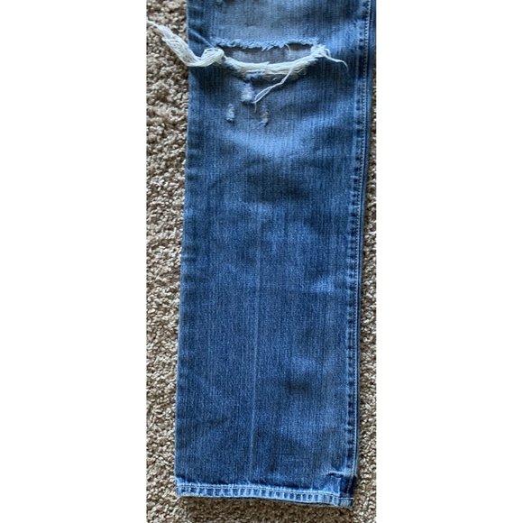Abercrombie & Fitch Jeans 31 x 34 (6L) Emma Straight Leg Distressed 100% Cotton - Picture 3 of 12